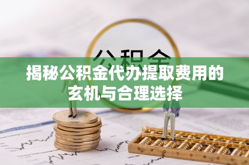 元江揭秘公积金代办提取费用的玄机与合理选择