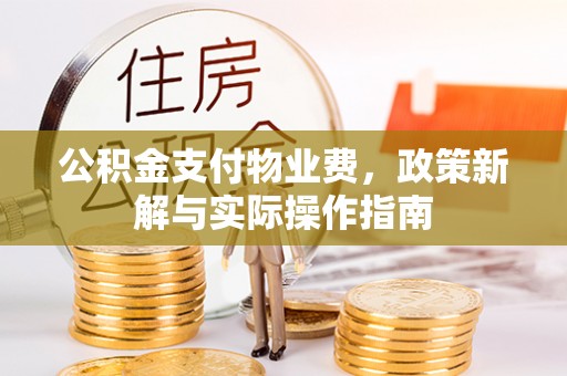 元江公积金支付物业费，政策新解与实际操作指南