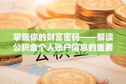 元江掌握你的财富密码——解读公积金个人账户信息的重要性