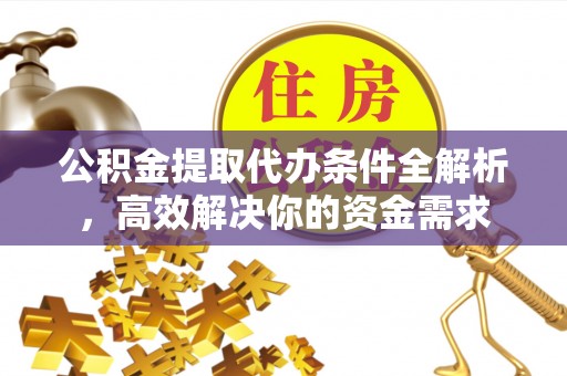 元江公积金提取代办条件全解析，高效解决你的资金需求