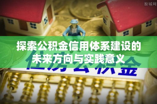 元江探索公积金信用体系建设的未来方向与实践意义