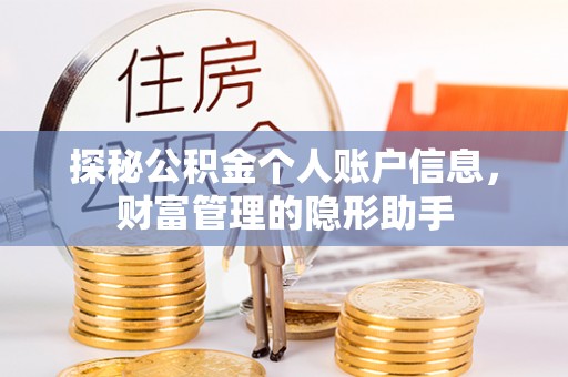 元江探秘公积金个人账户信息，财富管理的隐形助手