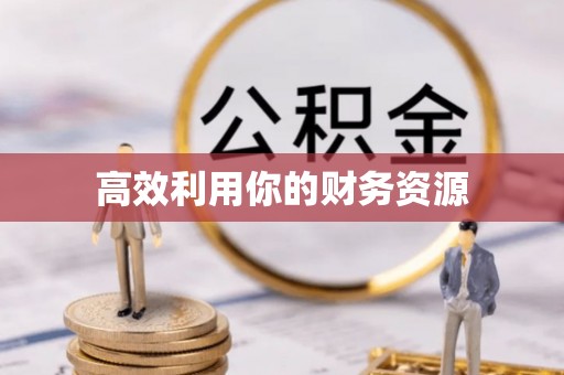 元江高效利用你的财务资源