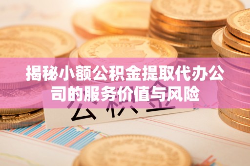 元江揭秘小额公积金提取代办公司的服务价值与风险