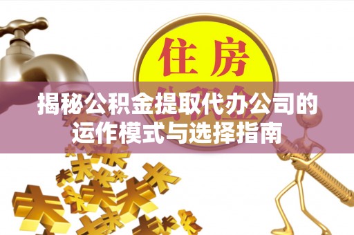 元江揭秘公积金提取代办公司的运作模式与选择指南