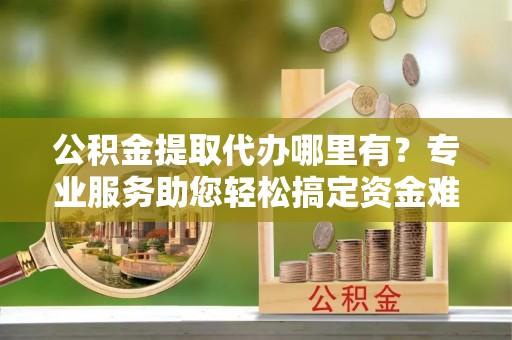 元江公积金提取代办哪里有？专业服务助您轻松搞定资金难题